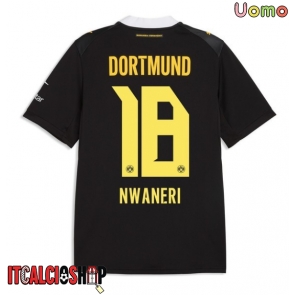 Borussia Dortmund Ethan Nwaneri #18 Seconda Maglia 2026-27 Manica Corta